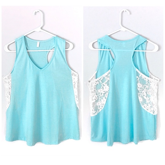 Casual Blue Racerback Tank - Picture 3 of 6